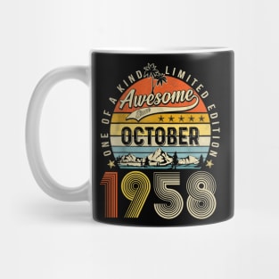 Awesome Since October 1958 Vintage 65th Birthday Mug